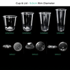  PET Cups - 7.8 / 9.0 / 9.2 / 9.5 / 9.8 / 10.7cm Rim Diameter