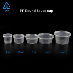 PP Sauce Cup with Hinged Lid